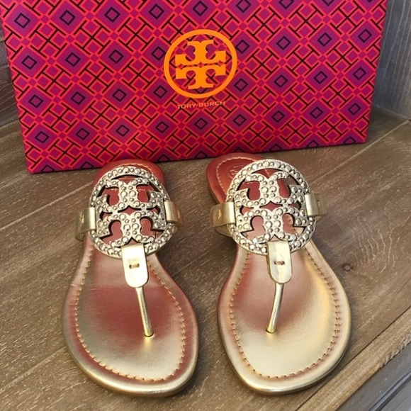 embellished tory burch sandals